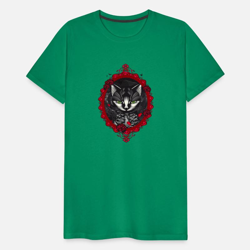 Victorian cat portrait in blood red frame