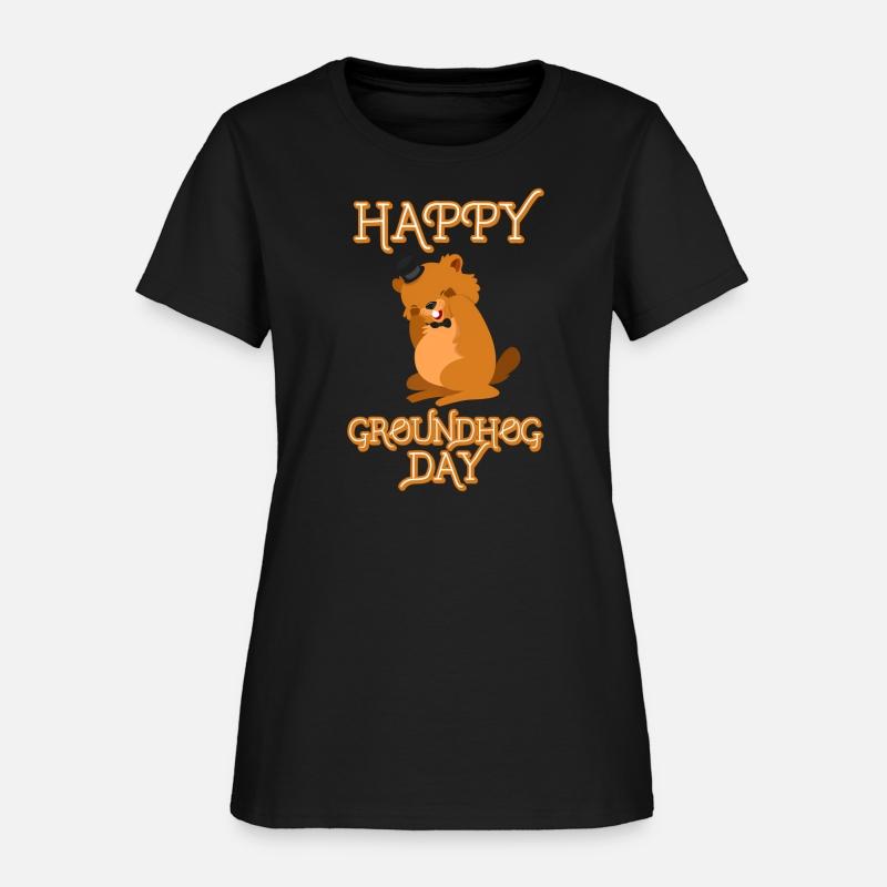 Vinatage Happy Groundhog Day Wood Chuck