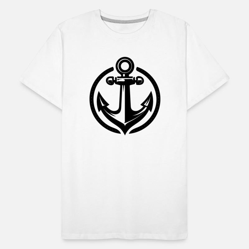 Vintage Old Wet Anchor In Circle Logo