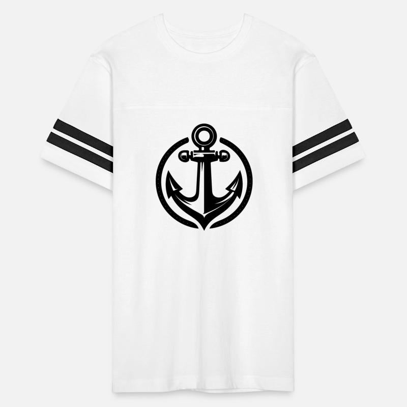 Vintage Old Wet Anchor In Circle Logo