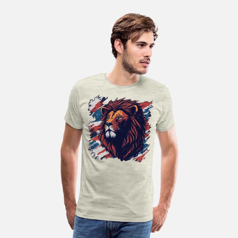 Vintage Retro British Flag with a Lion