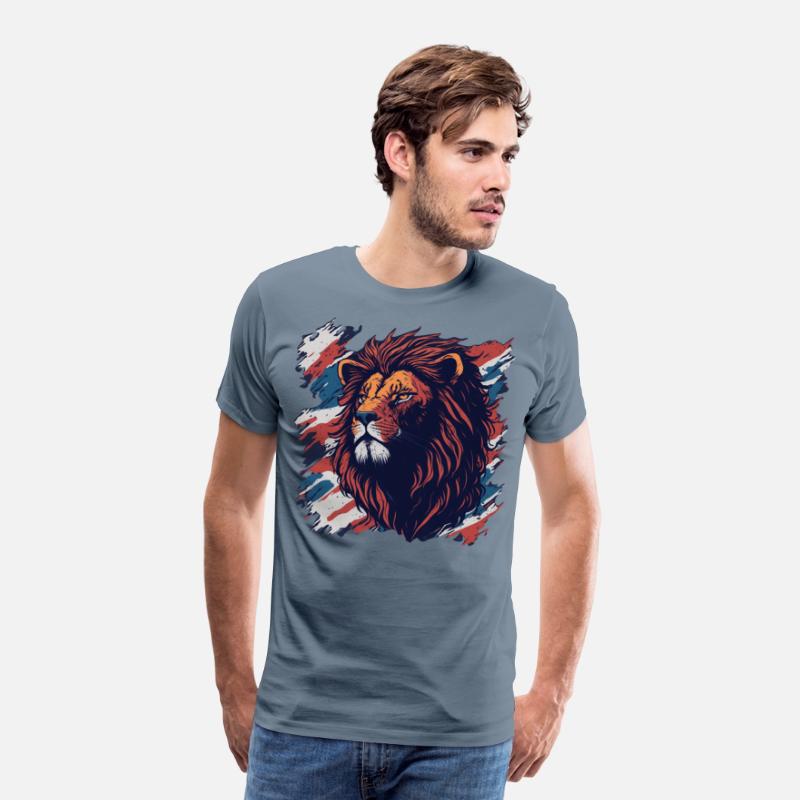 Vintage Retro British Flag with a Lion