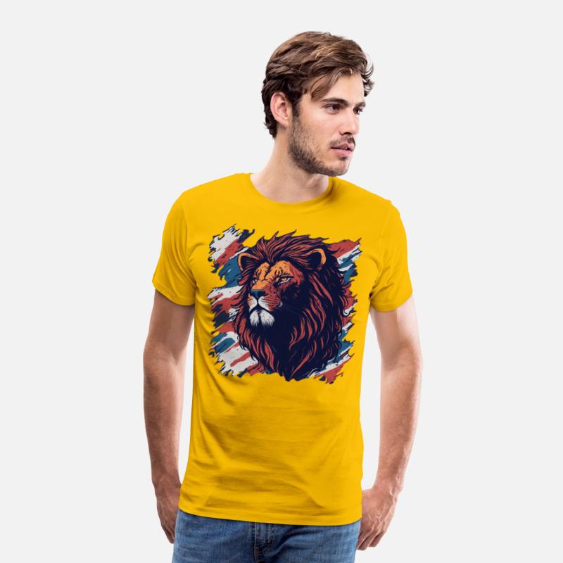 Vintage Retro British Flag with a Lion