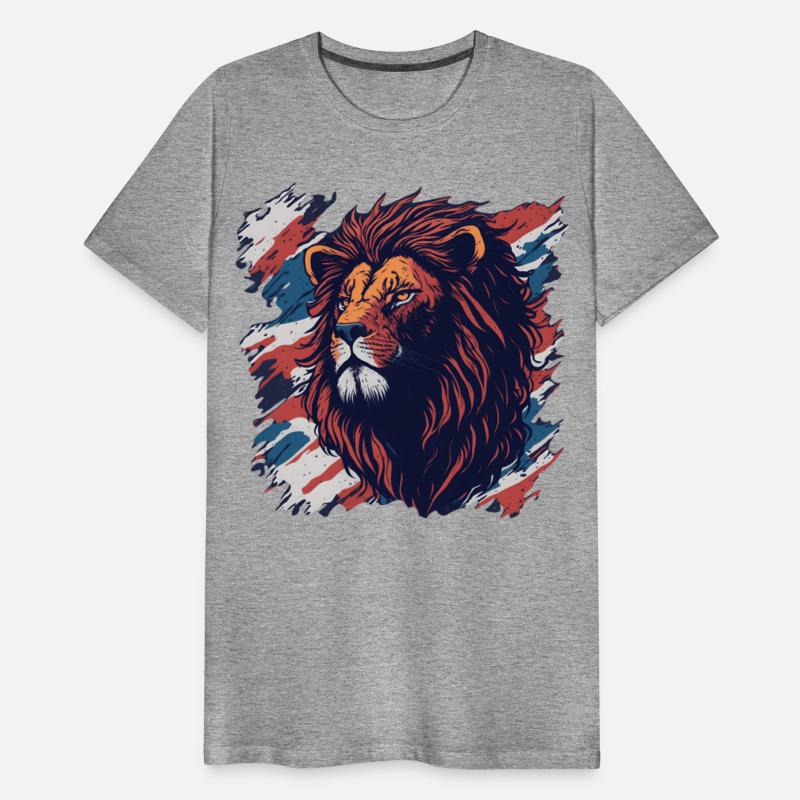 Vintage Retro British Flag with a Lion