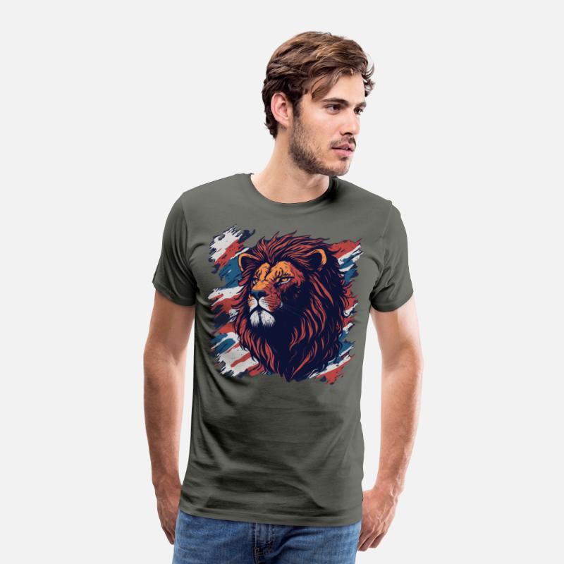 Vintage Retro British Flag with a Lion