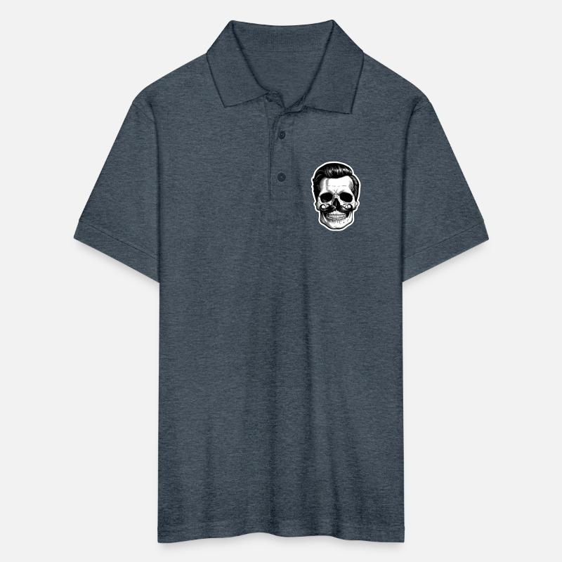 Vintage Skull with Retro Mustache