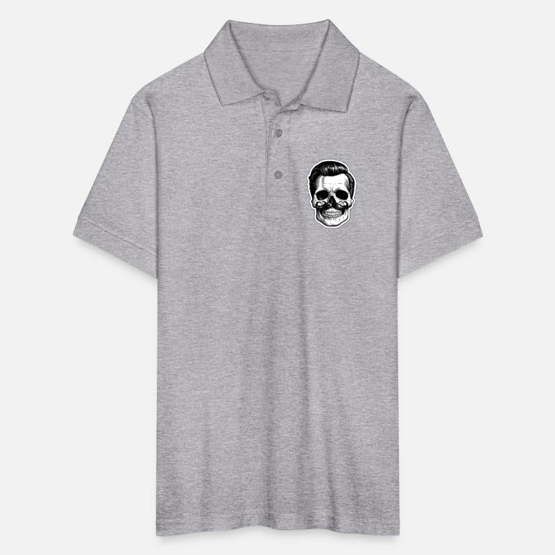 Vintage Skull with Retro Mustache