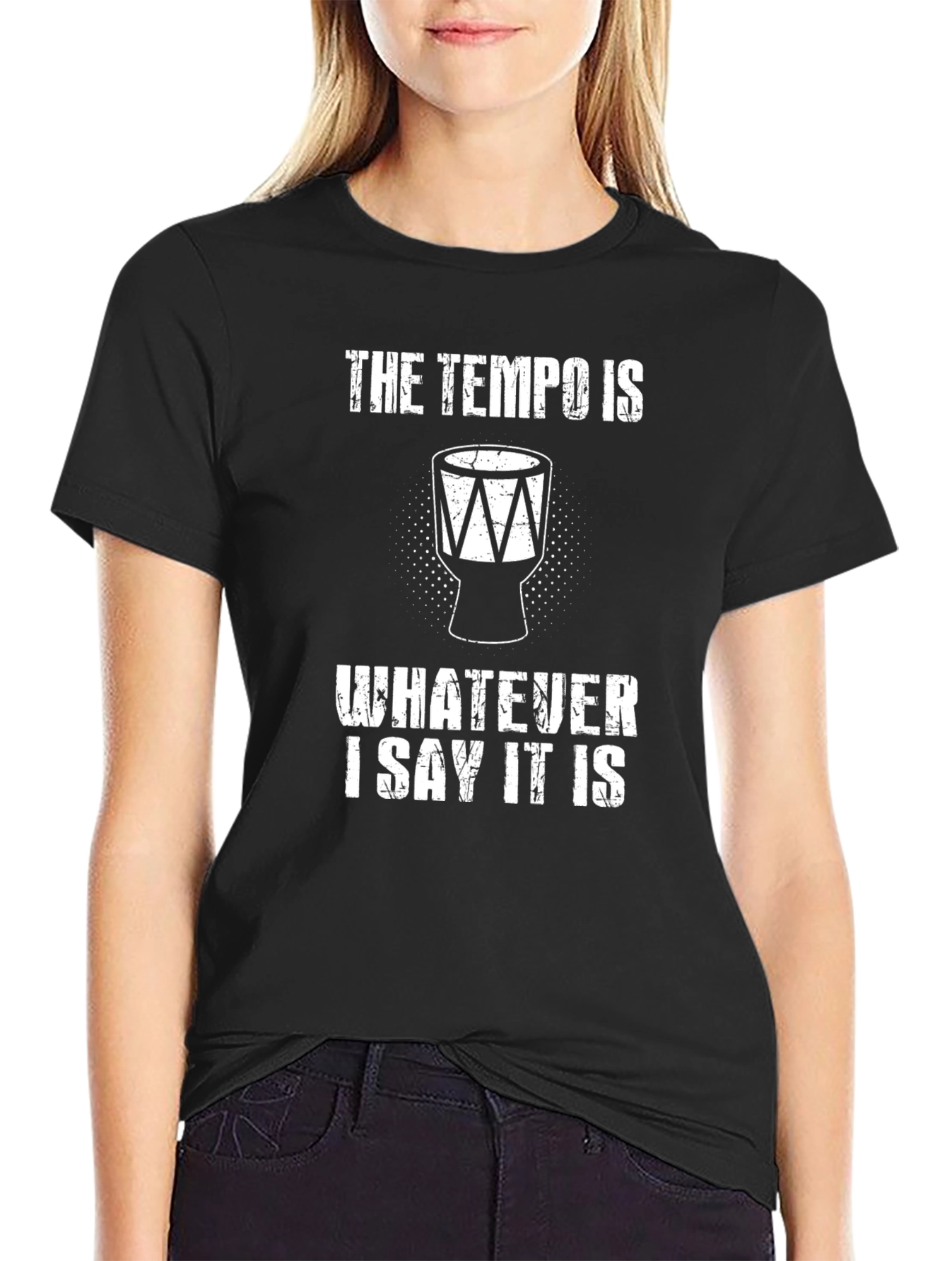 Tempo Drummer Black Graphic Tee