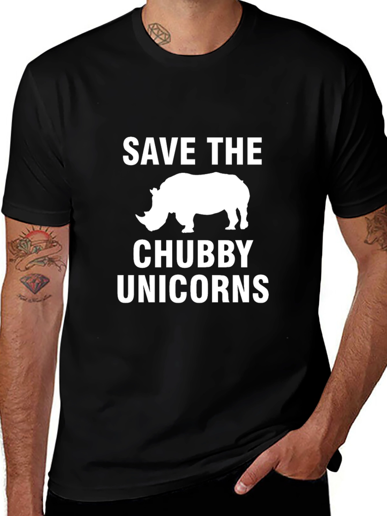 Save the Chubby Unicorns Graphic T-Shirt