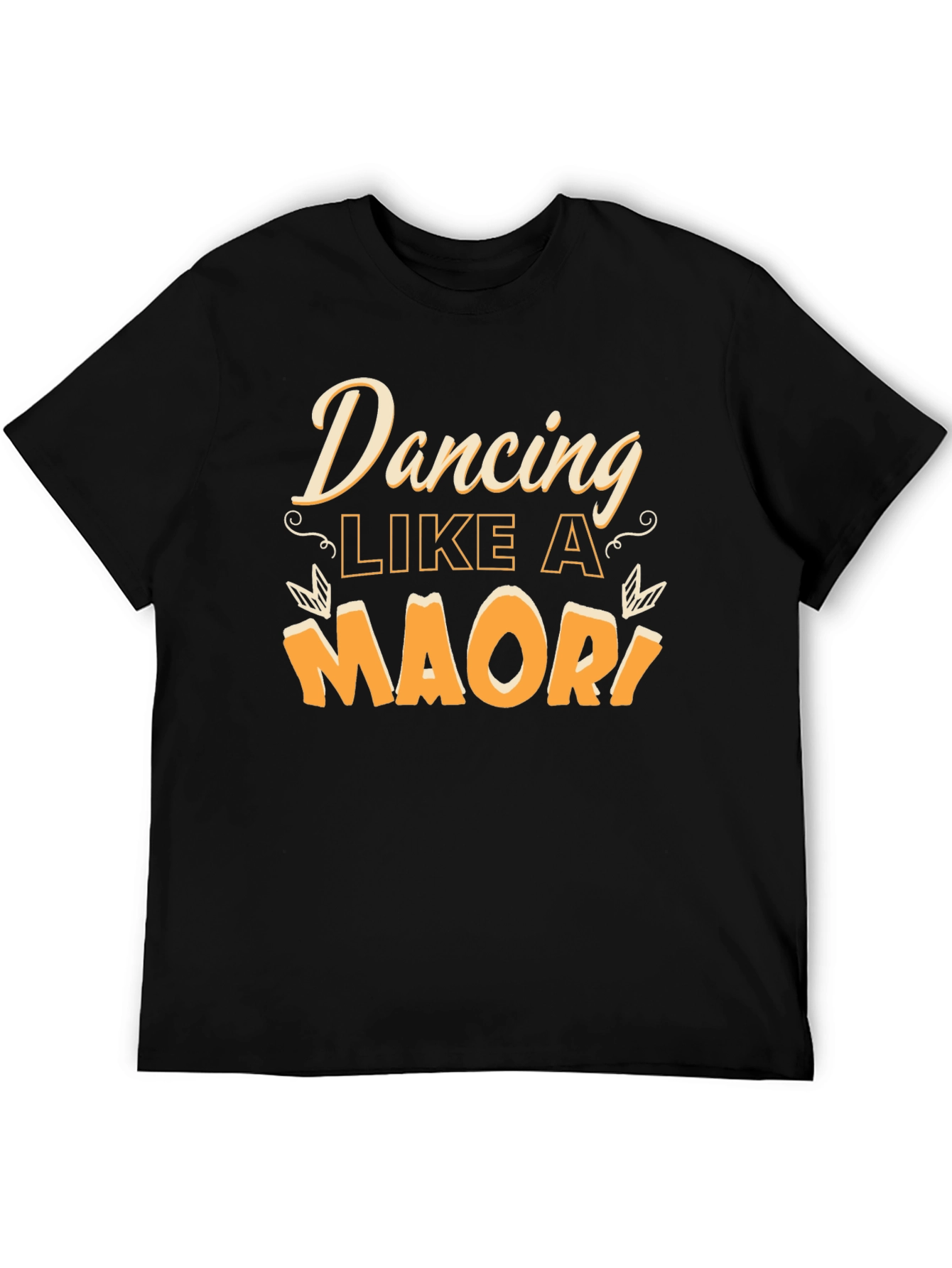 Dancing Like A Maori Black Graphic Tee