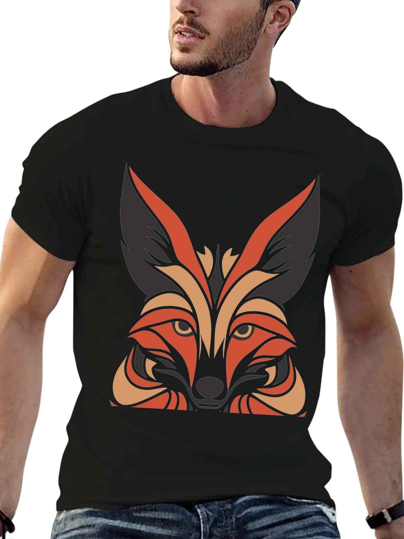 Fox Graphic Tee - Stylish Mens T-Shirt