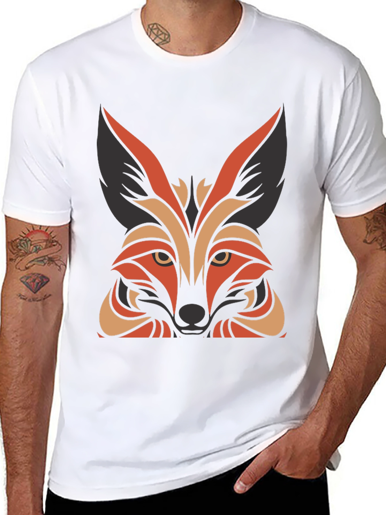 Fox Graphic Tee - Stylish Mens T-Shirt