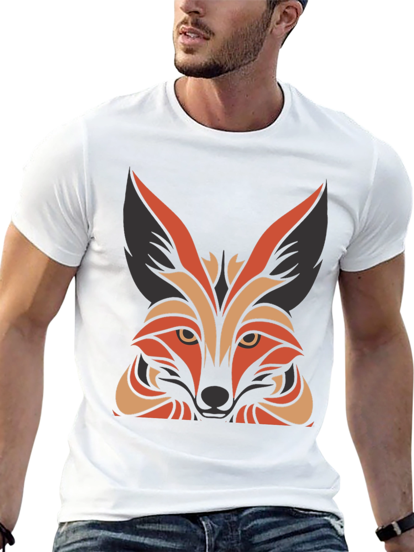 Fox Graphic Tee - Stylish Mens T-Shirt