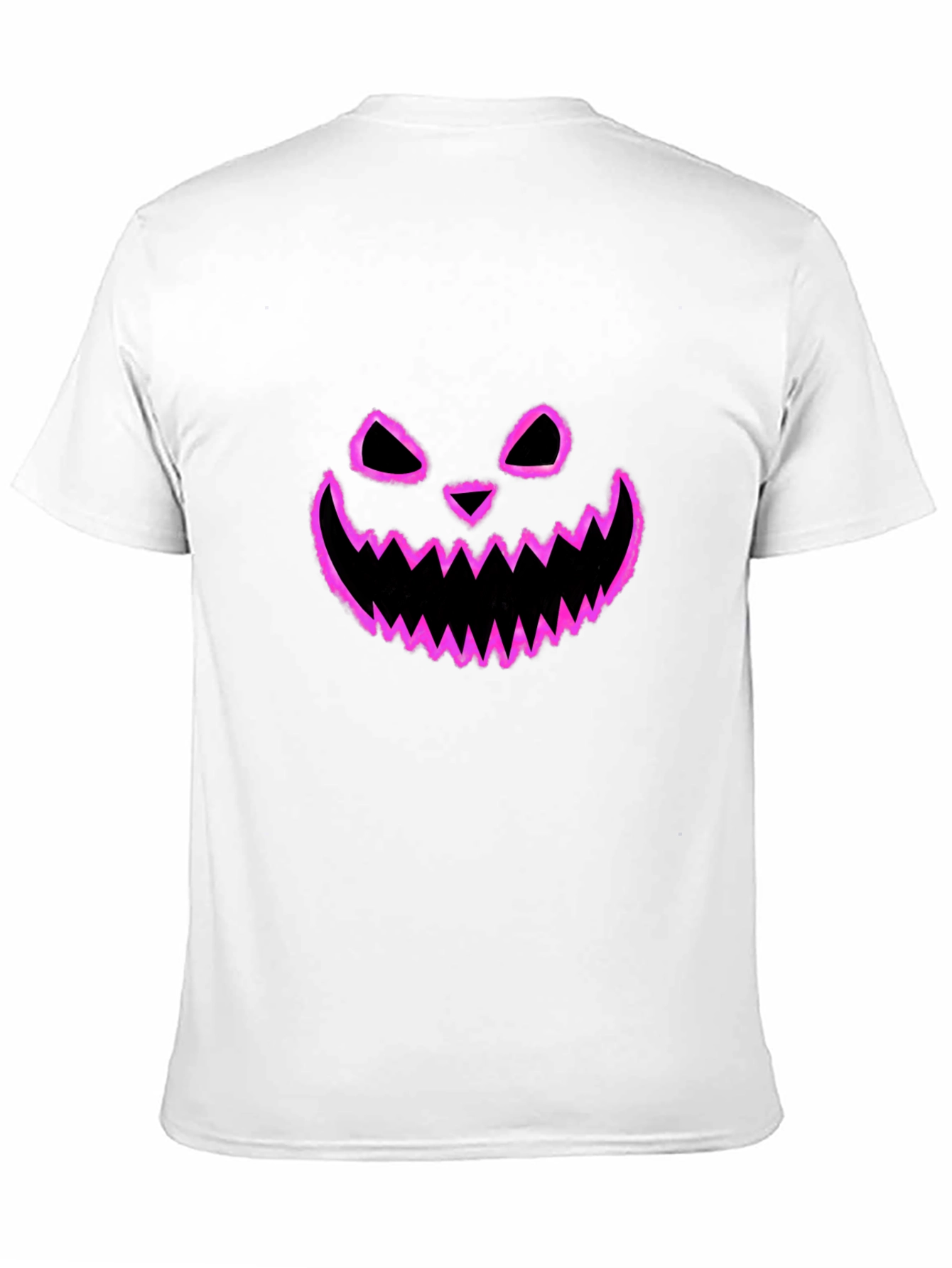 Halloween Pumpkin Face Graphic Tee - Black