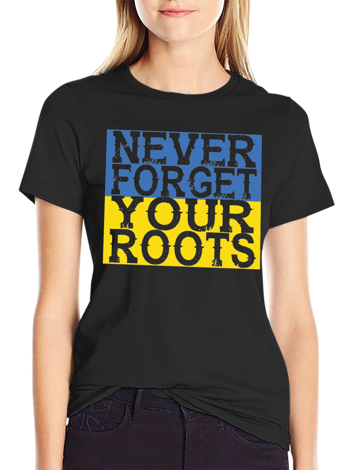 Never Forget Your Roots Ukraine Flag T-Shirt