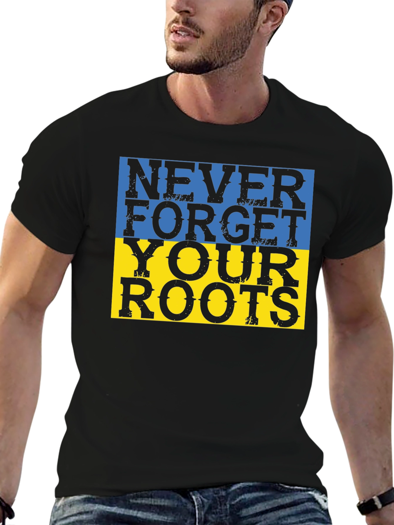 Never Forget Your Roots Ukraine Flag T-Shirt