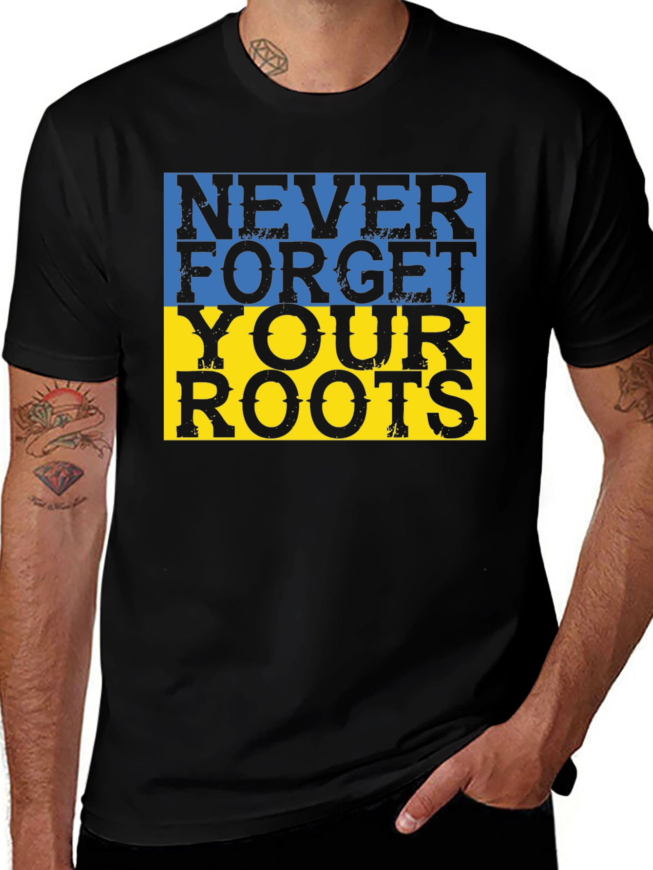 Never Forget Your Roots Ukraine Flag T-Shirt