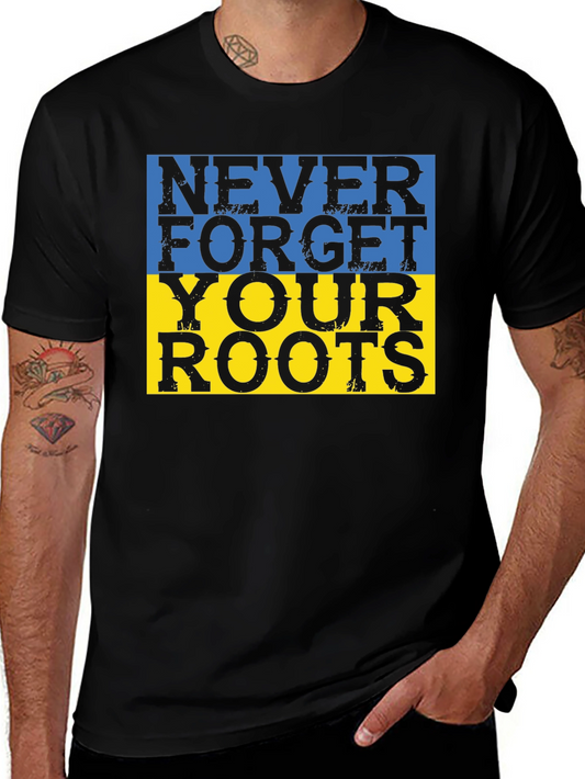 Never Forget Your Roots Ukraine Flag T-Shirt