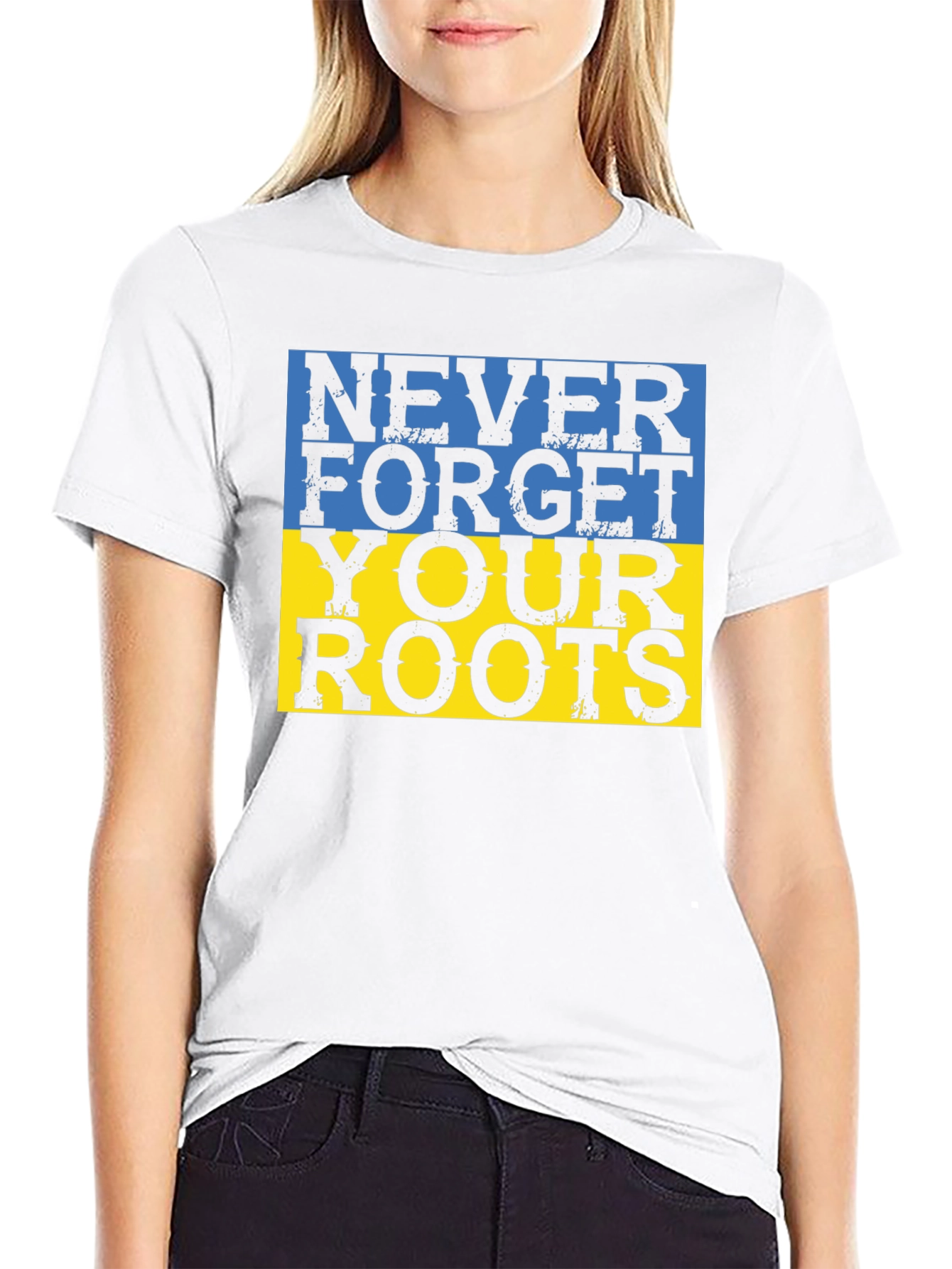 Never Forget Your Roots Ukraine Flag T-Shirt