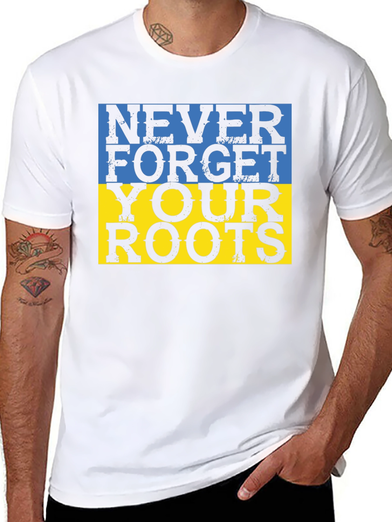 Never Forget Your Roots Ukraine Flag T-Shirt