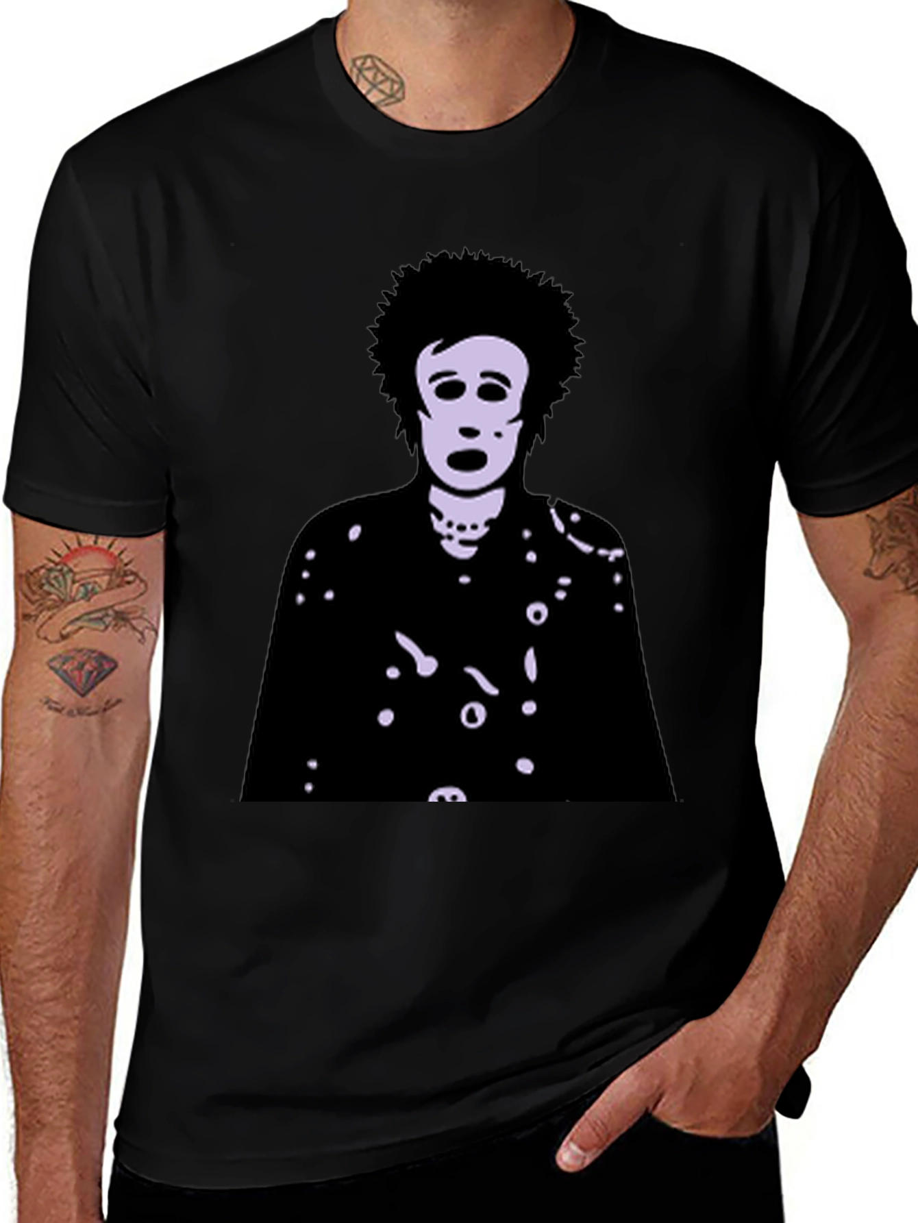 Unique Graphic T-Shirt with Artistic Figure Print