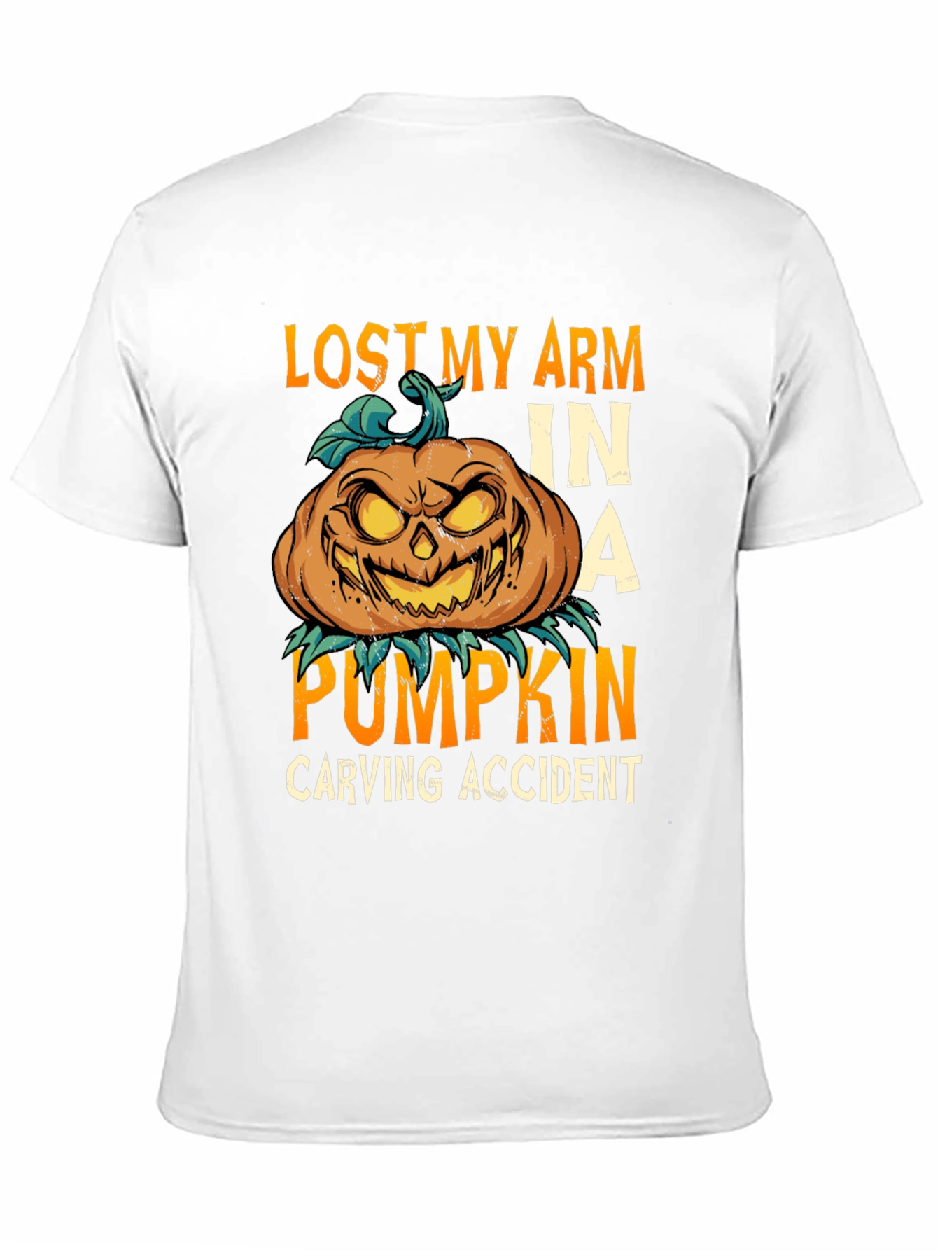 Lost Arm Pumpkin Carving Accident Tee