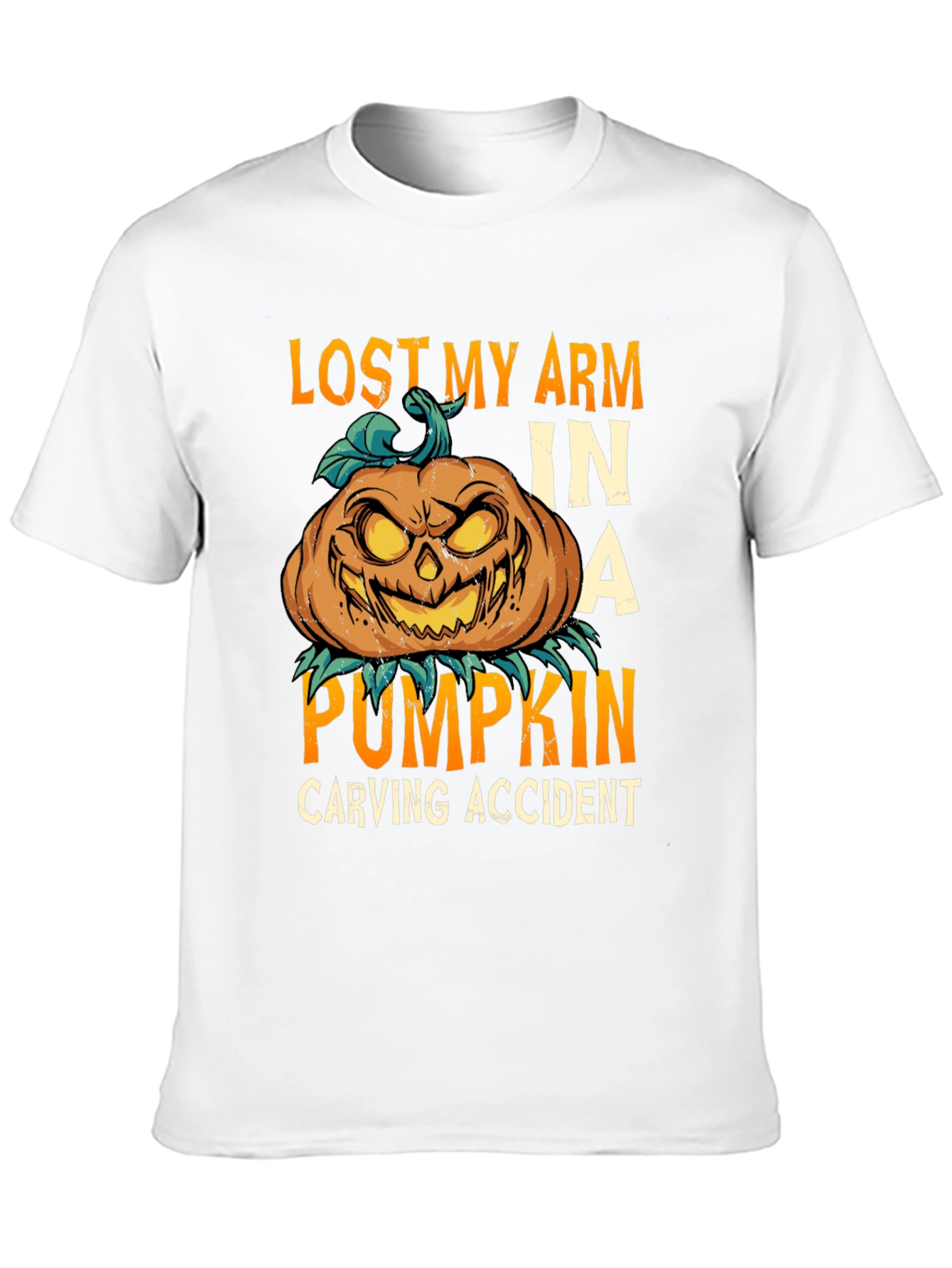 Lost Arm Pumpkin Carving Accident Tee