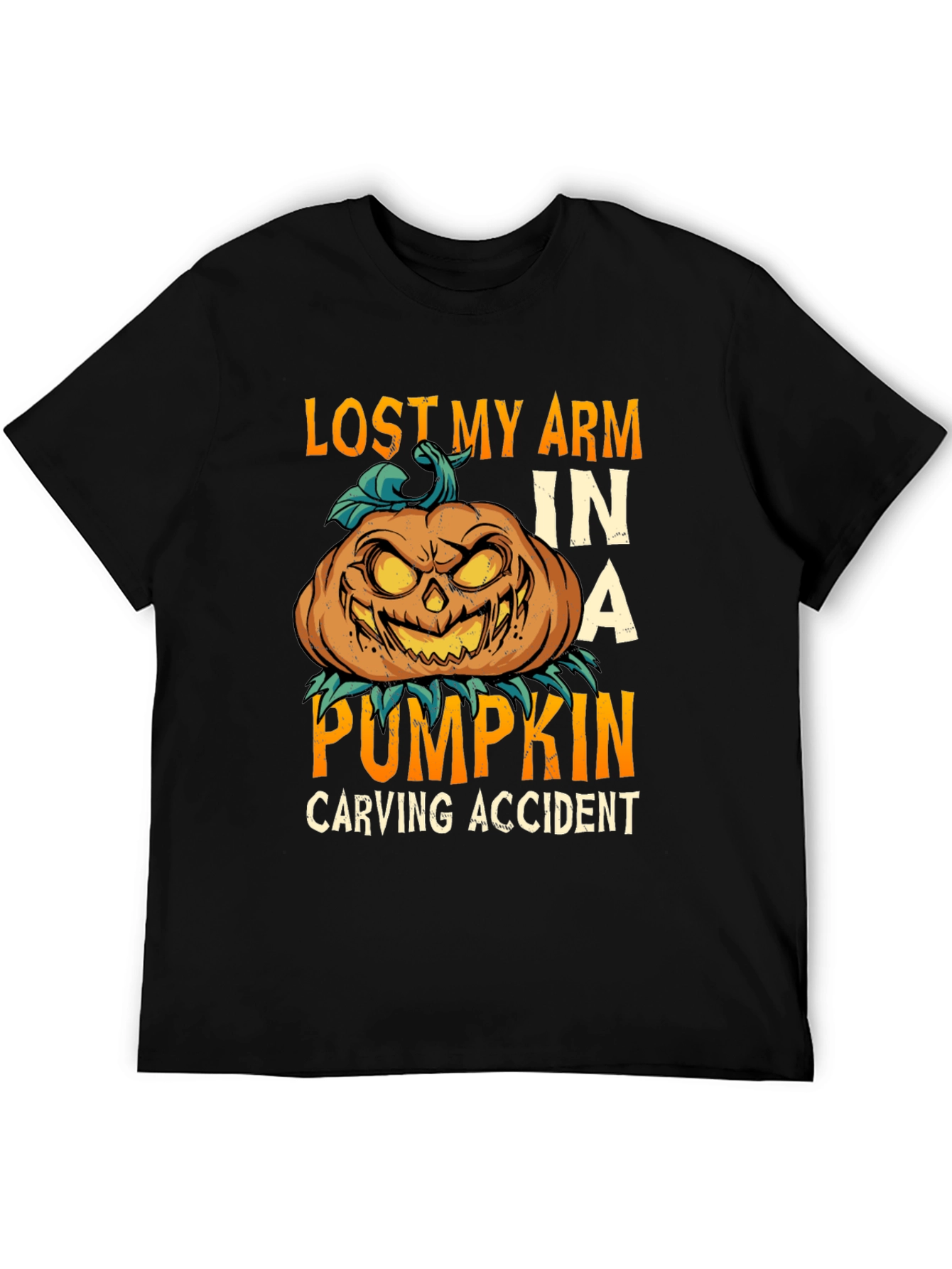 Lost Arm Pumpkin Carving Accident Tee