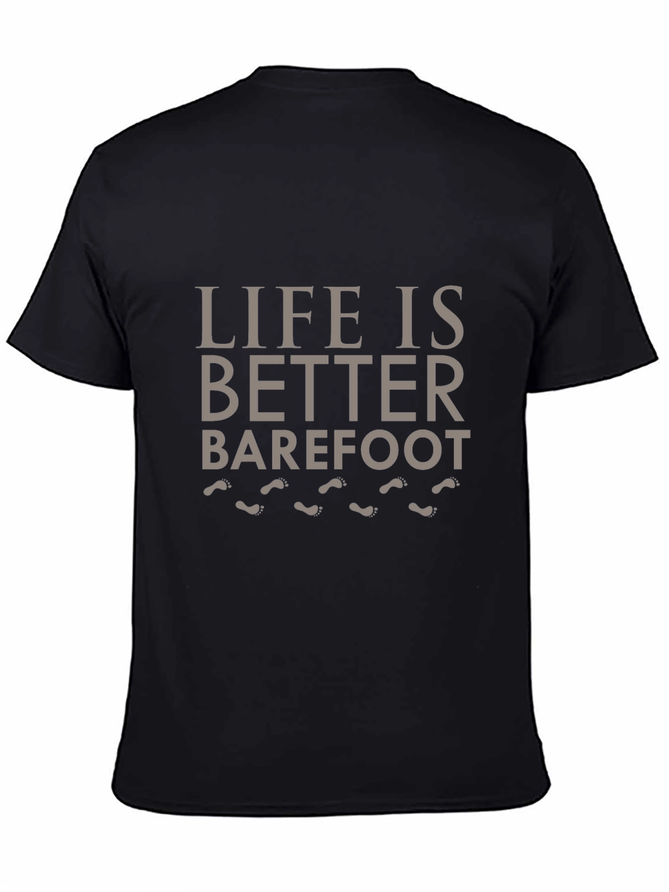 Life is Better Barefoot Graphic Tee - Black