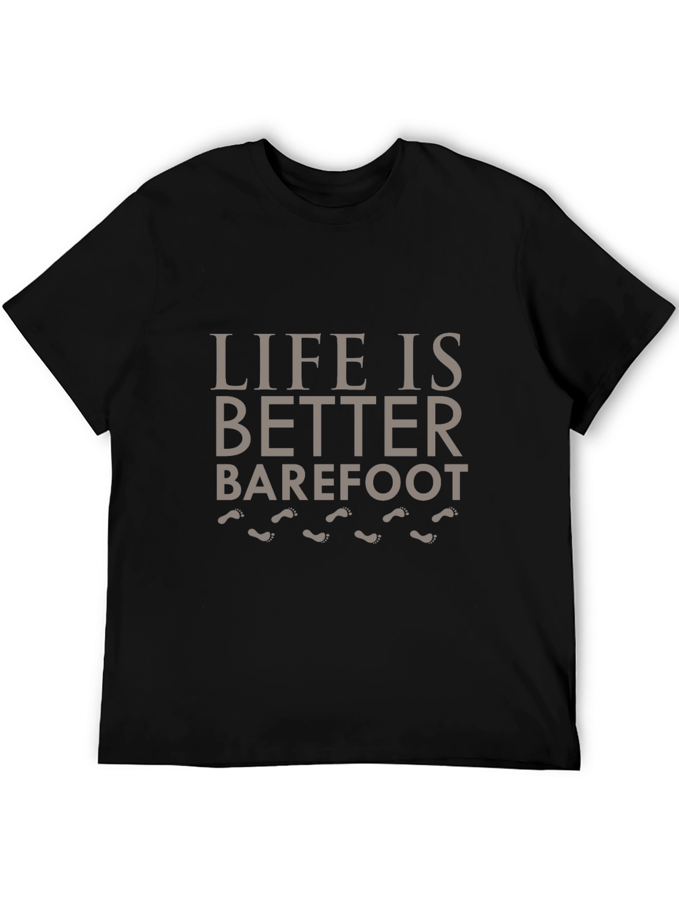 Life is Better Barefoot Graphic Tee - Black