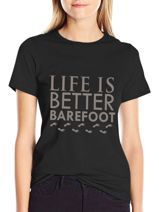 Life is Better Barefoot Graphic Tee - Black