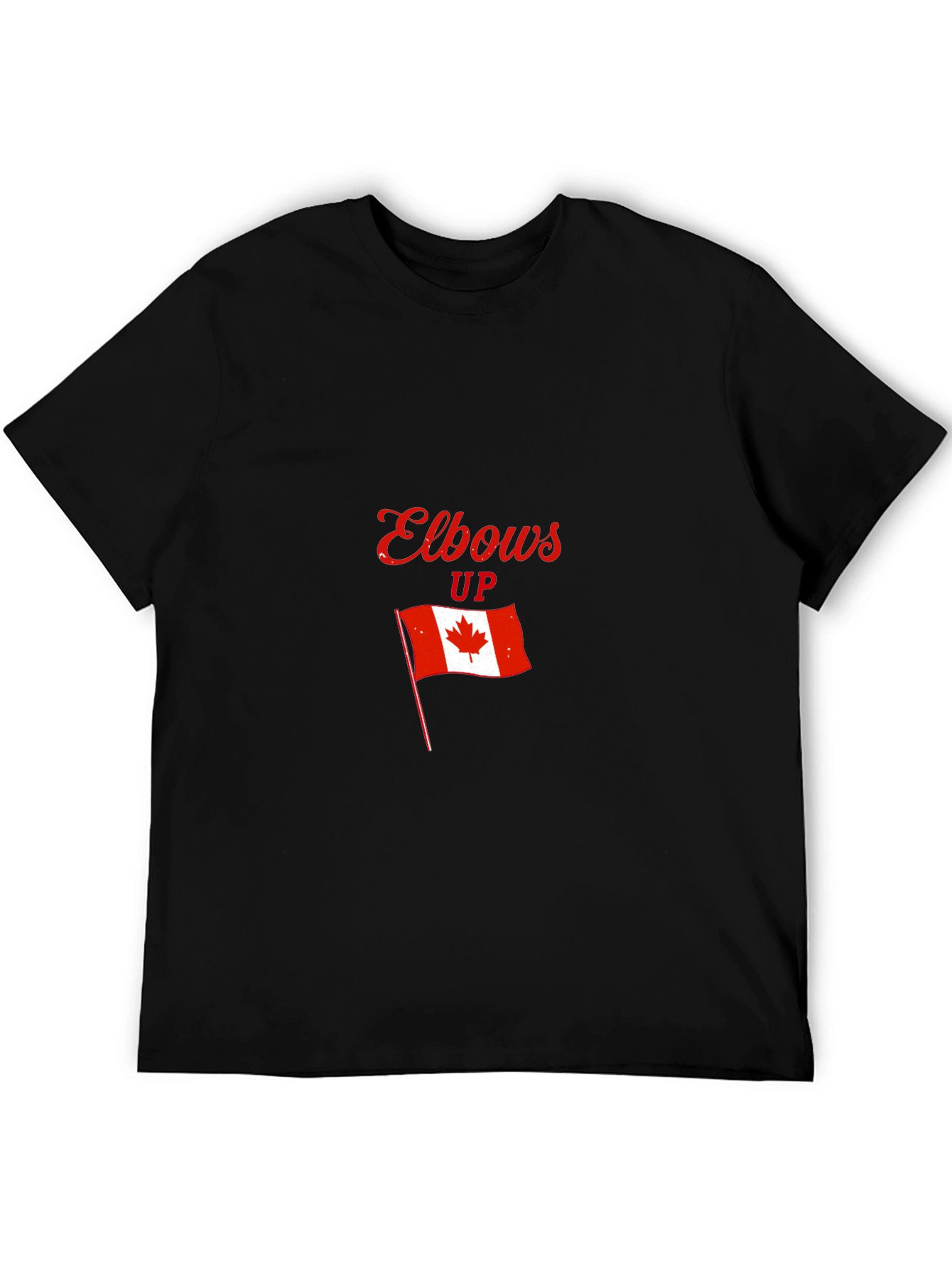 Elbows Up Canada Flag Graphic T-Shirt