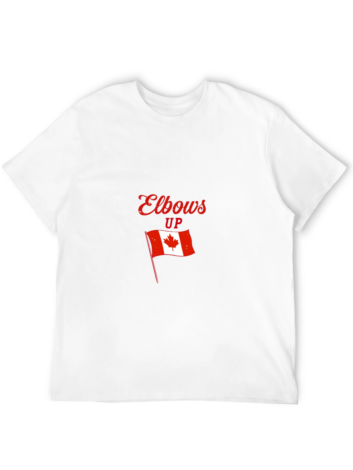 Elbows Up Canada Flag Graphic T-Shirt