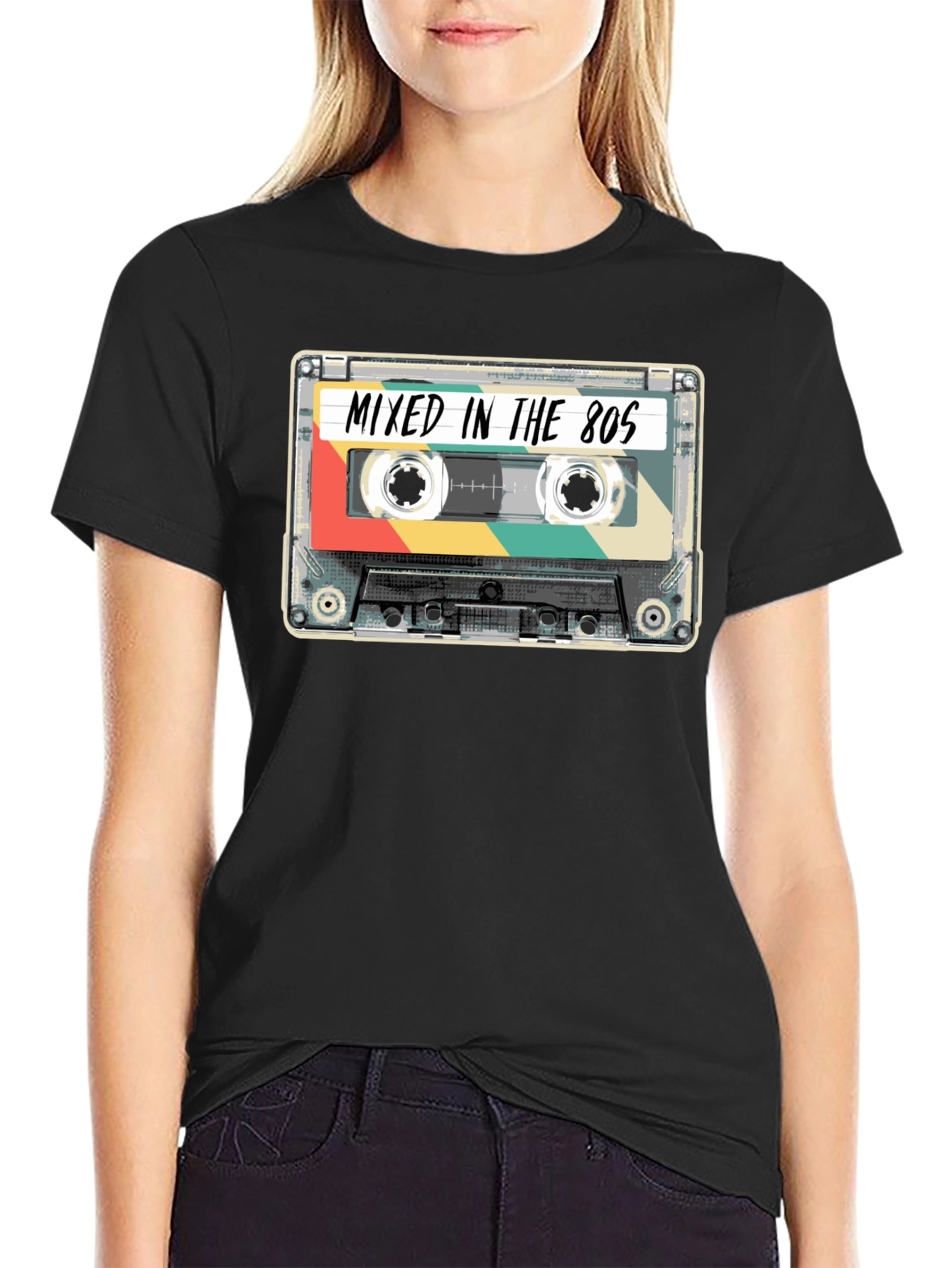 Retro Cassette Tape T-Shirt - Mixed in the 80s