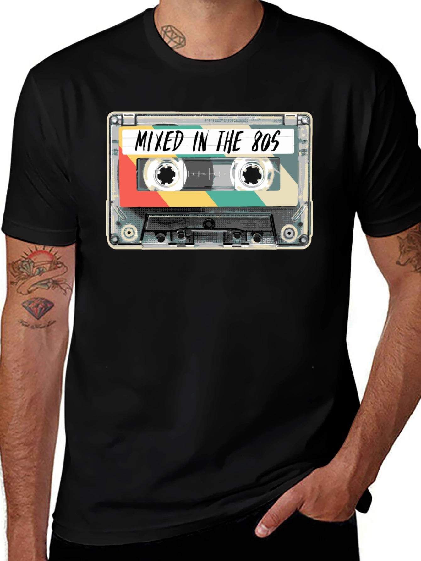 Retro Cassette Tape T-Shirt - Mixed in the 80s