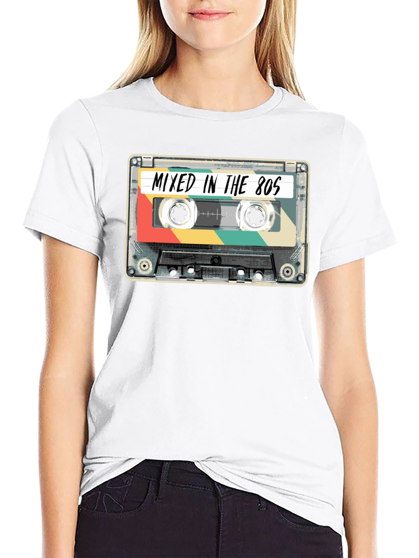 Retro Cassette Tape T-Shirt - Mixed in the 80s