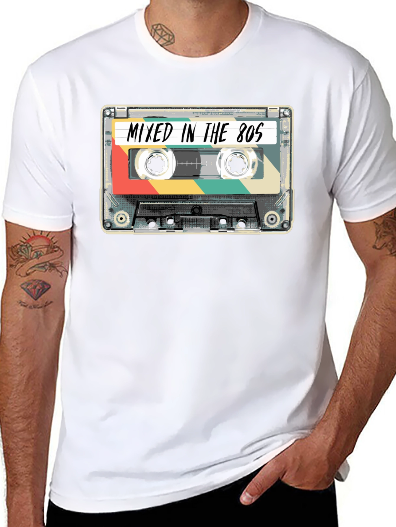 Retro Cassette Tape T-Shirt - Mixed in the 80s