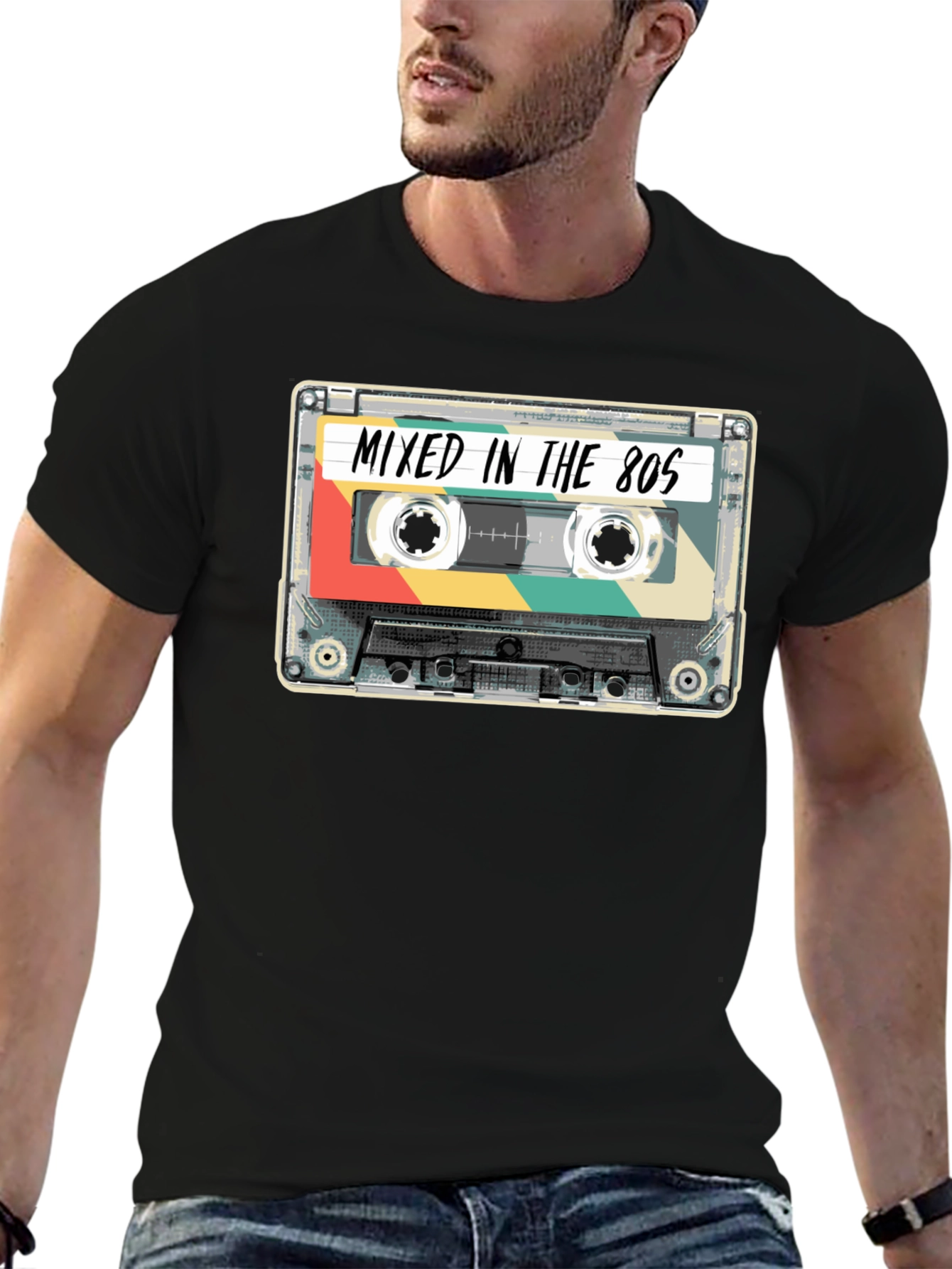 Retro Cassette Tape T-Shirt - Mixed in the 80s