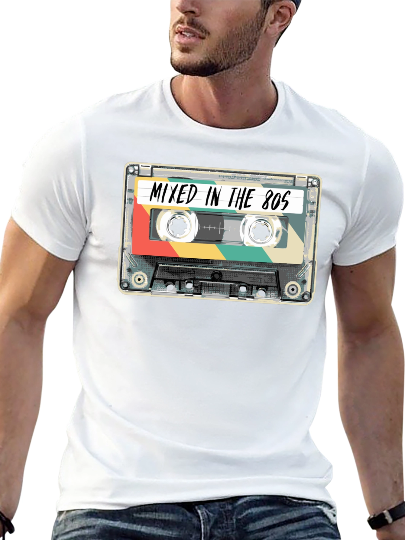 Retro Cassette Tape T-Shirt - Mixed in the 80s
