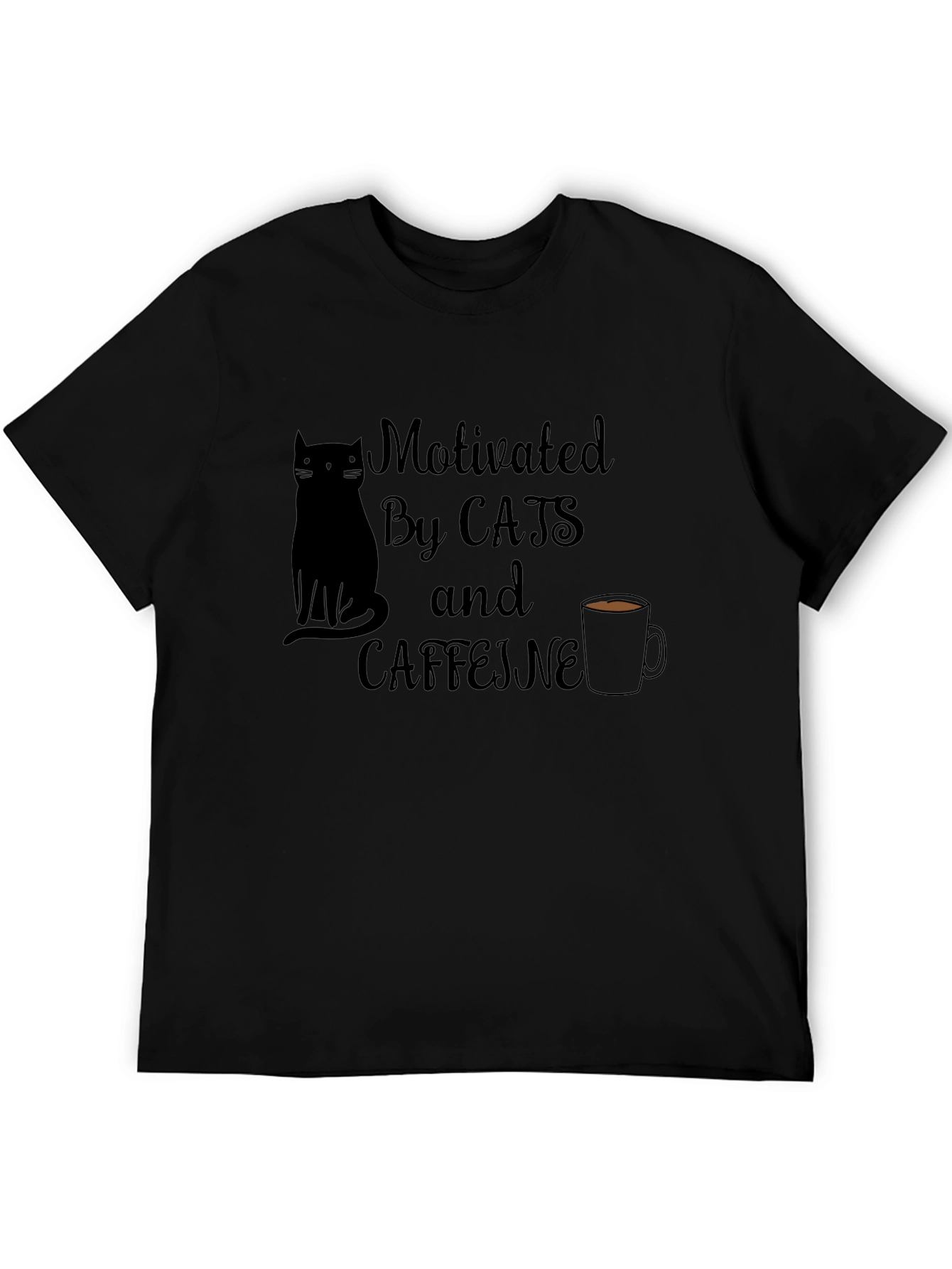 Motivated by Cats and Caffeine T-Shirt