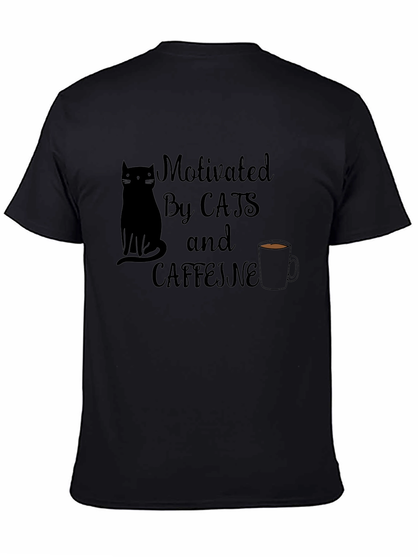 Motivated by Cats and Caffeine T-Shirt