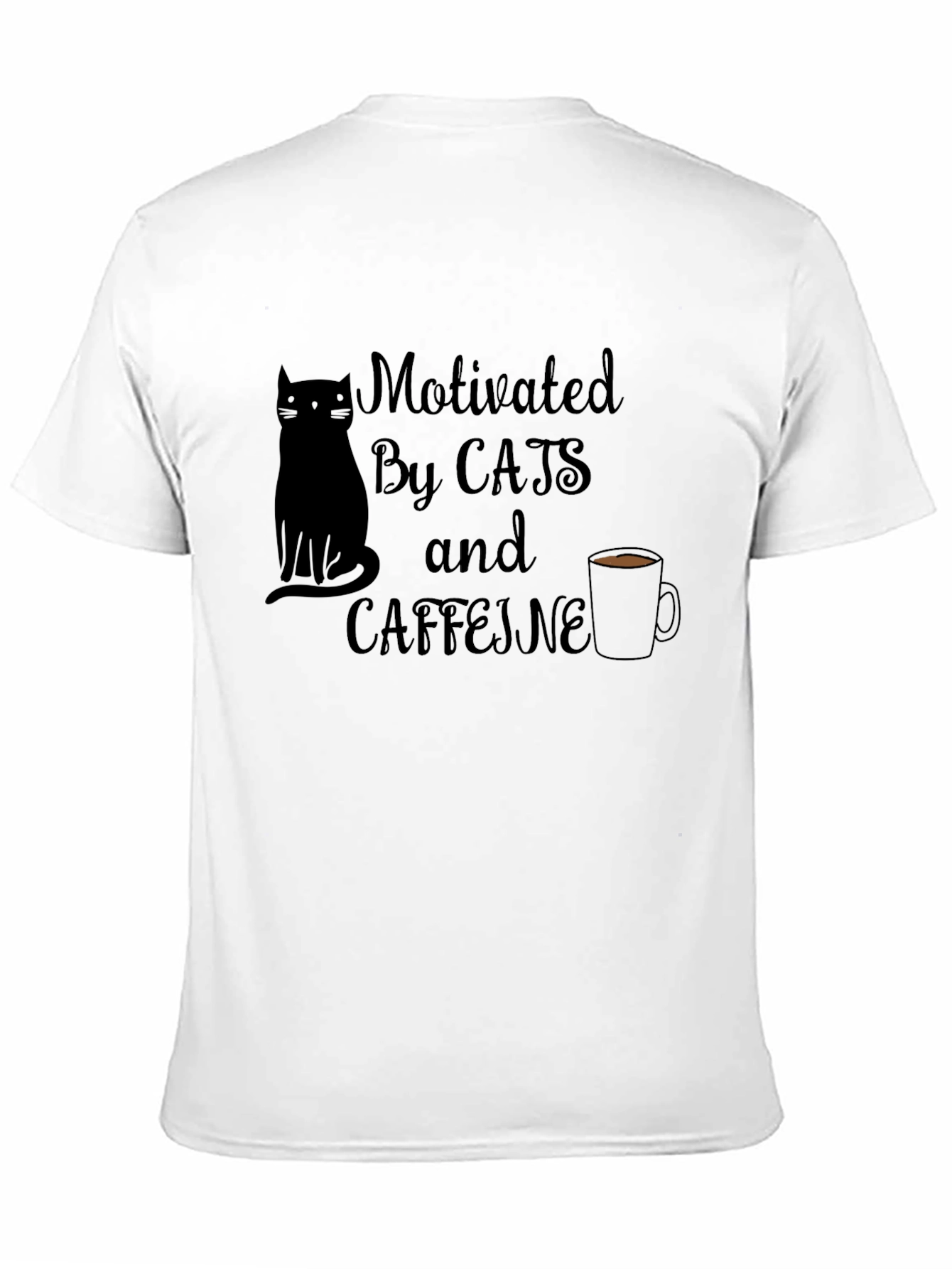 Motivated by Cats and Caffeine T-Shirt