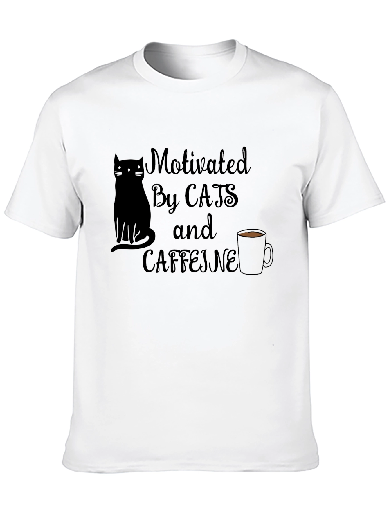 Motivated by Cats and Caffeine T-Shirt