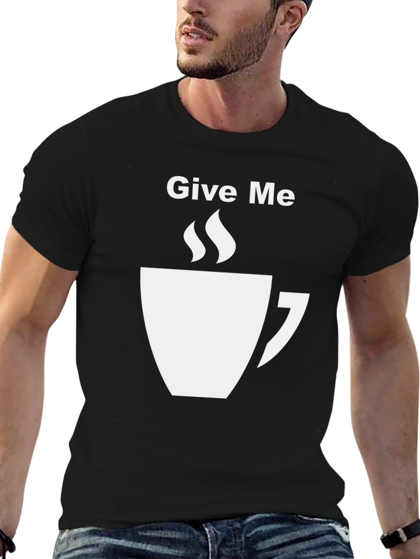 Give Me Coffee Black Graphic T-Shirt