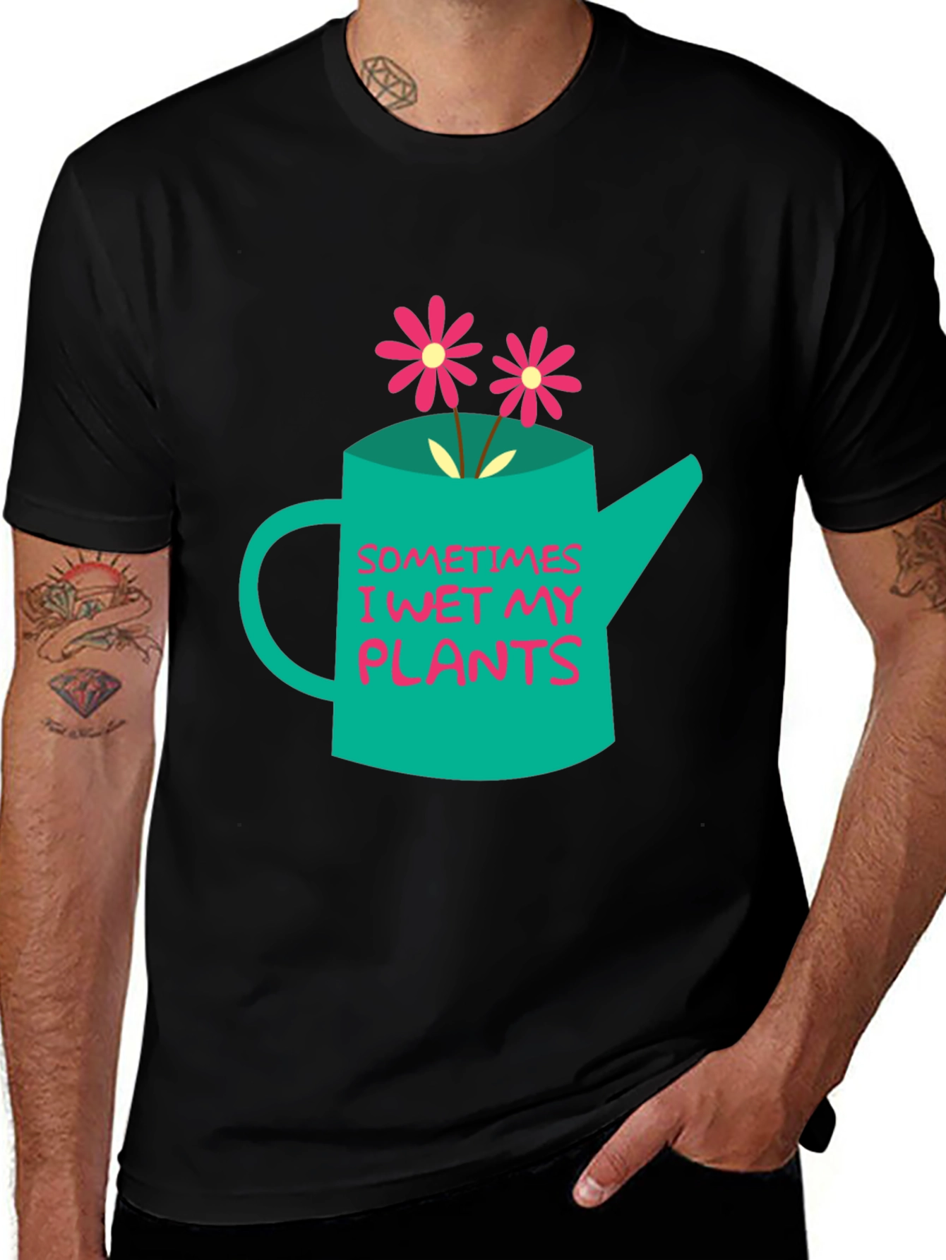 Funny Gardening T-Shirt - Sometimes I Wet My Plants