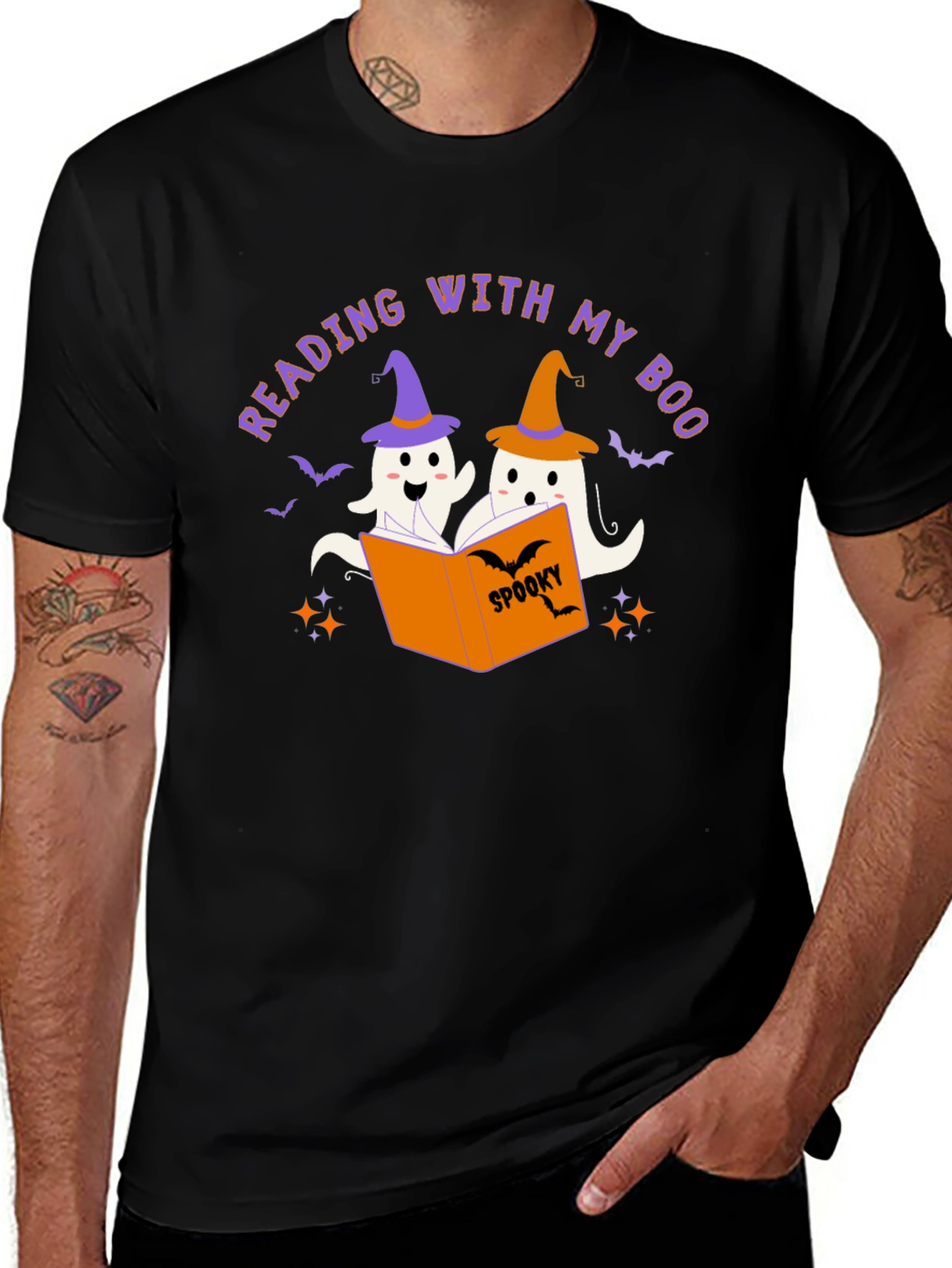 Reading With My Boo Halloween T-Shirt