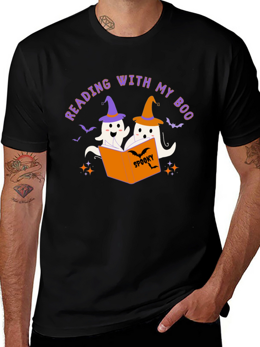 Reading With My Boo Halloween T-Shirt