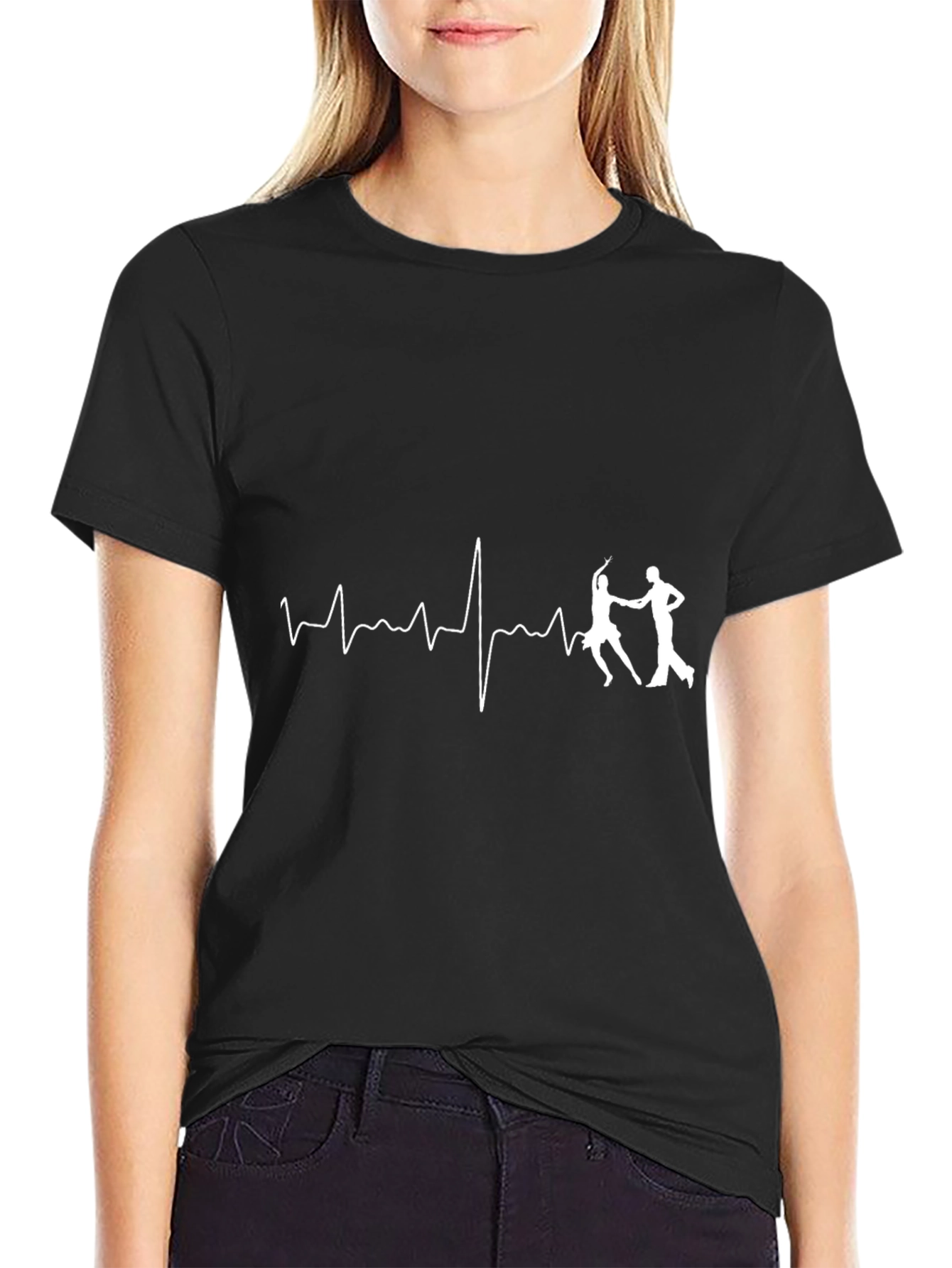 Dance Heartbeat T-Shirt - Black Graphic Tee