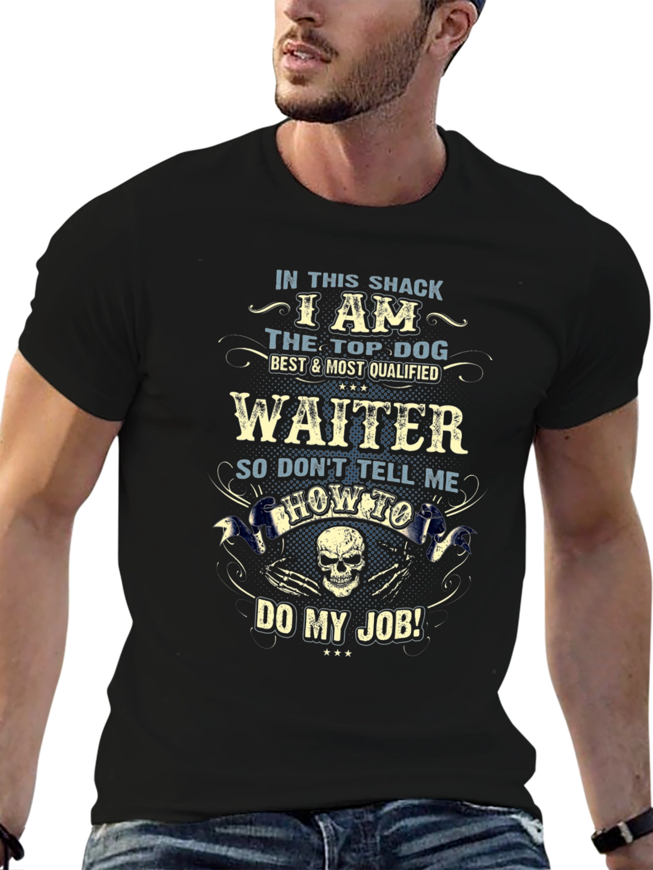 Waiter Top Dog Graphic T-Shirt