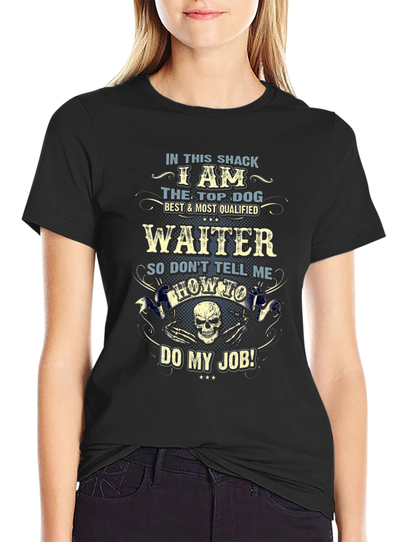 Waiter Top Dog Graphic T-Shirt